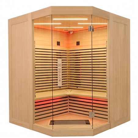 Sauna de infravermelhos angular Holl's Canopée 3-4 lugares