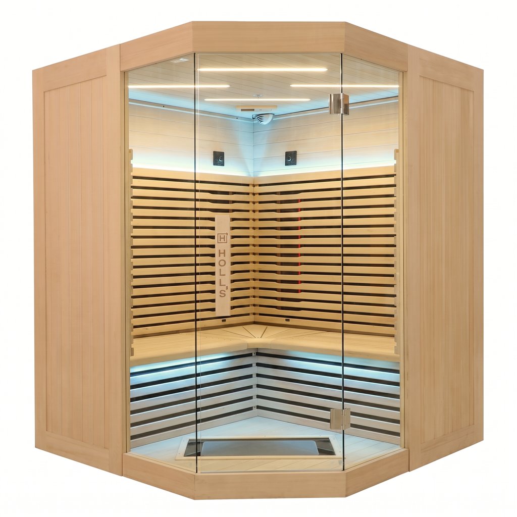 Sauna a infrarossi angolare Holl's Canopée 3-4 posti