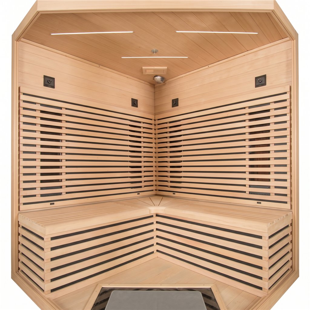 Sauna de infravermelhos angular Holl's Canopée 3-4 lugares