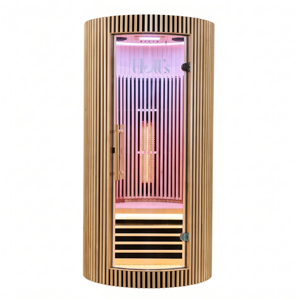 MOON Infrarotsauna 1 Platz Holzoptik HL-MOON1