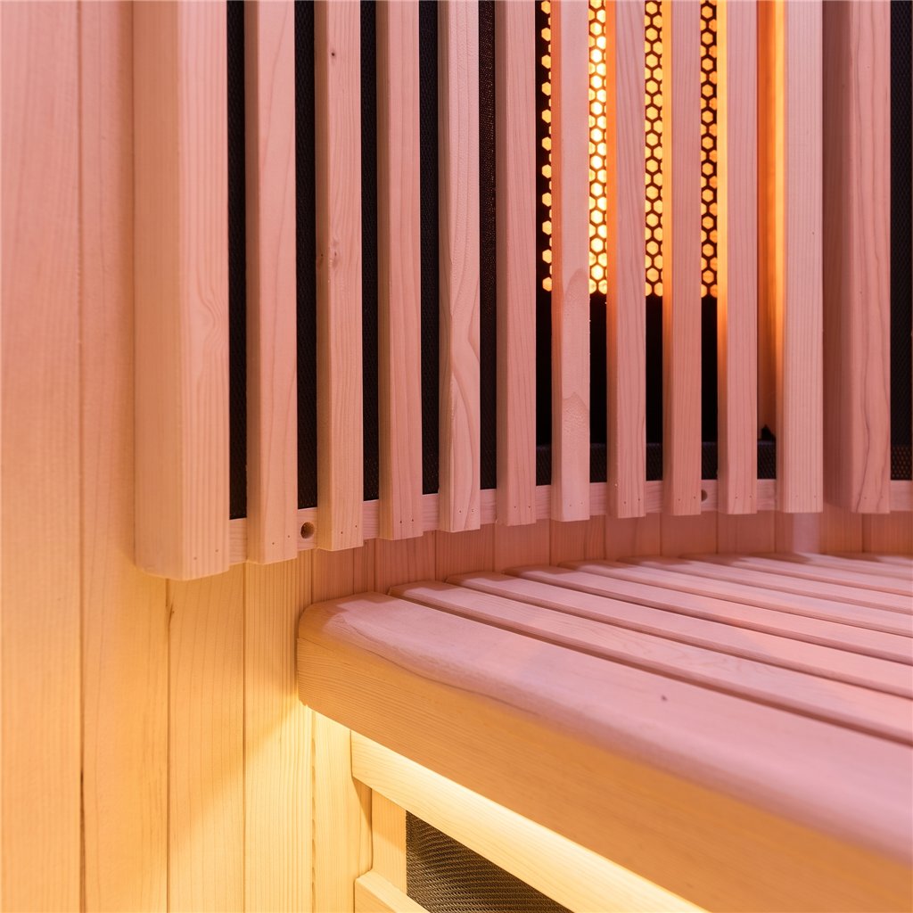 Sauna de infrarrojos MOON 1 plaza color madera