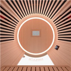 MOON Infrarotsauna 1 Platz Holzoptik HL-MOON1