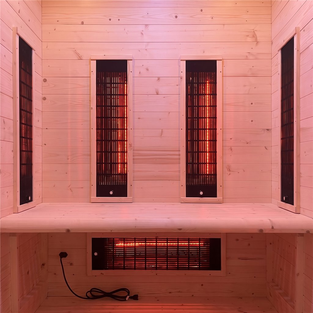 Sauna híbrida HOLL'S HYBRID COMBI 2 plazas tradicional e infrarrojos
