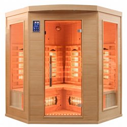 Sauna de infravermelhos angular France Sauna Apollon Quartz 3 lugares