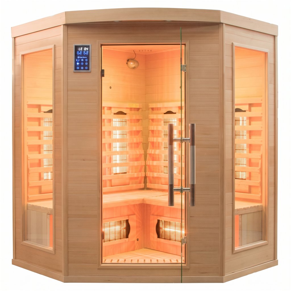 Sauna de infravermelhos angular France Sauna Apollon Quartz 3 lugares