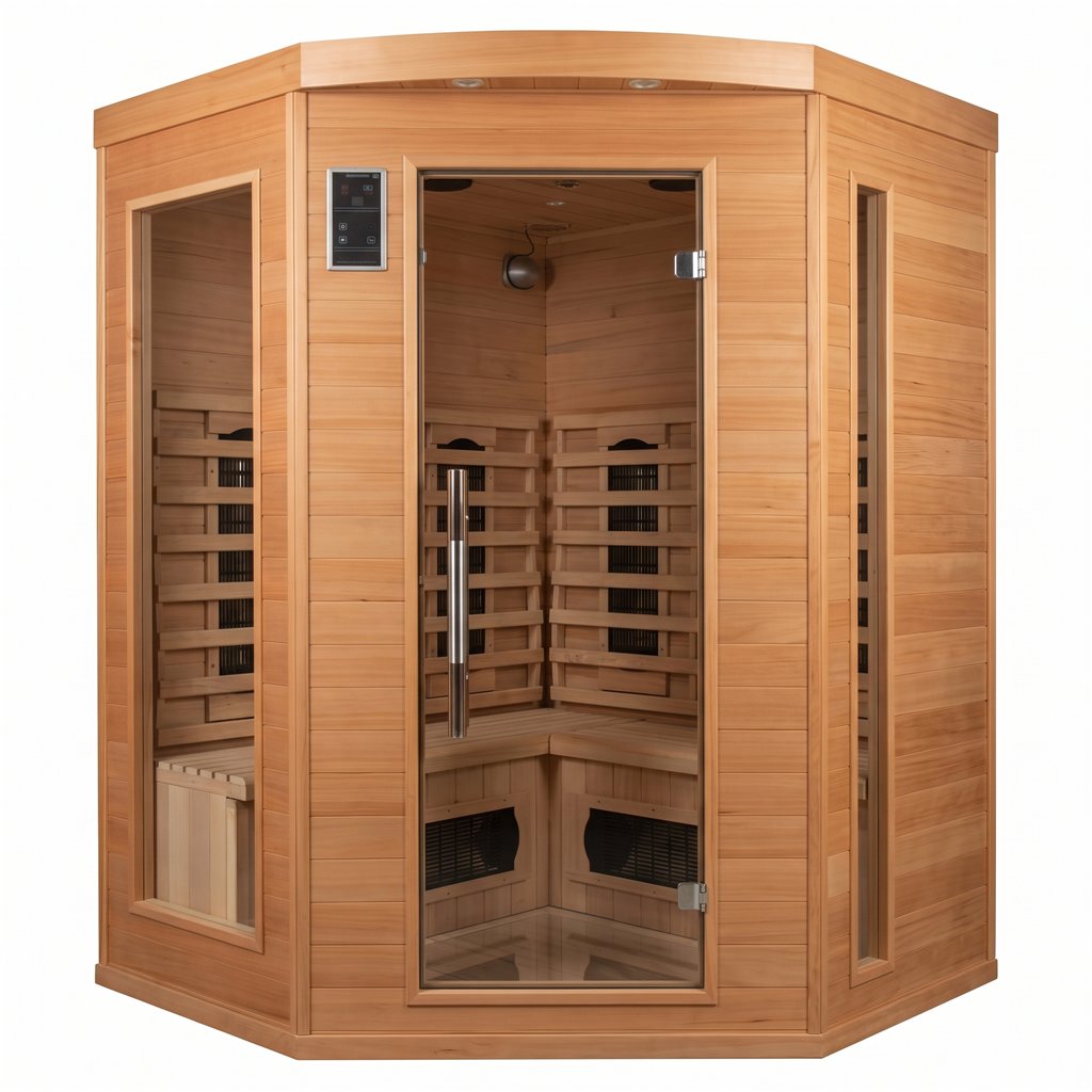 Sauna de infrarrojos angular France Sauna Apollon Quartz 3 plazas