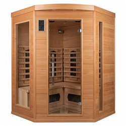 Sauna de infravermelhos angular France Sauna Apollon Quartz 3 lugares
