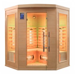 Sauna de infrarrojos angular France Sauna Apollon Quartz 3 plazas