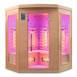 France Sauna Apollon Quartz 3-seat corner infrared sauna