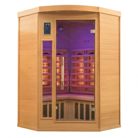 Sauna de infrarrojos angular France Sauna Apollon Quartz 2 plazas