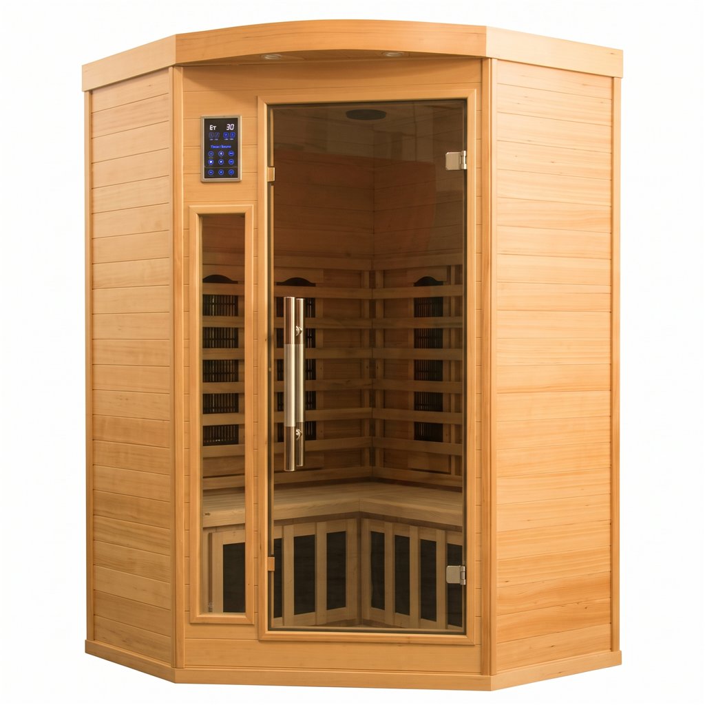 Sauna de infravermelhos de canto France Sauna Apollon Quartz para 2 pessoas