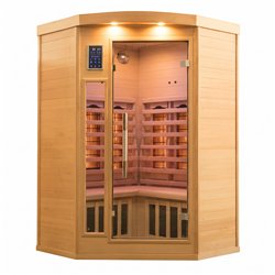 Sauna de infravermelhos de canto France Sauna Apollon Quartz para 2 pessoas