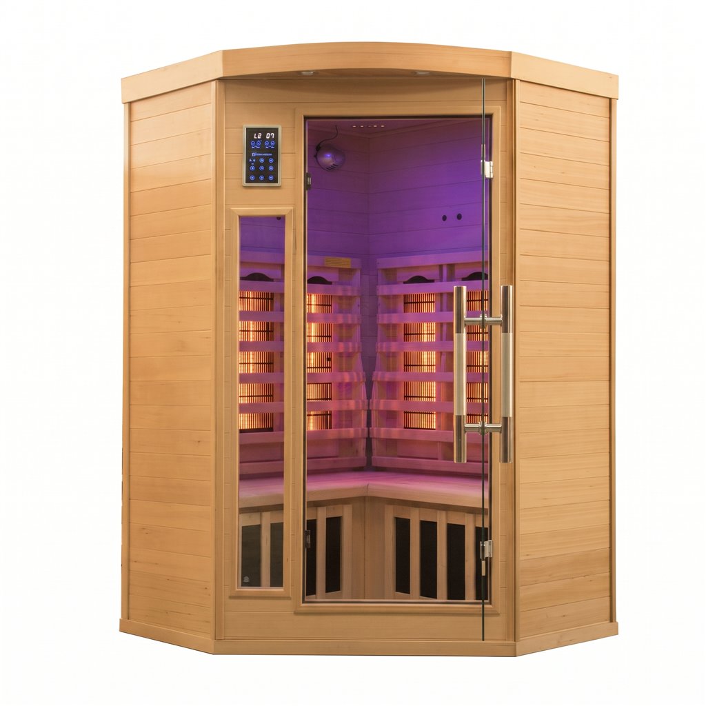 Sauna de infravermelhos de canto France Sauna Apollon Quartz para 2 pessoas