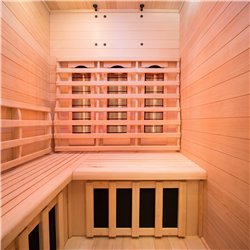 Sauna de infravermelhos de canto France Sauna Apollon Quartz para 2 pessoas