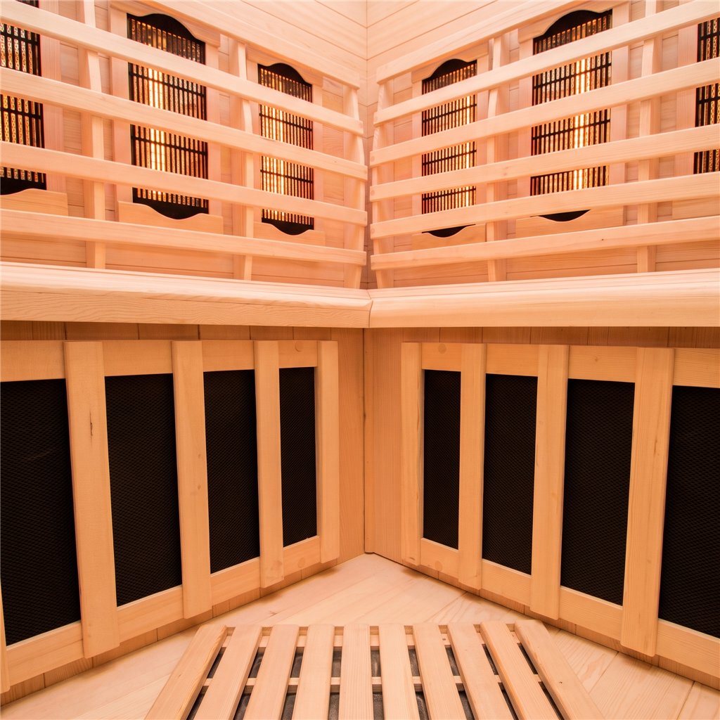 Sauna de infravermelhos de canto France Sauna Apollon Quartz para 2 pessoas