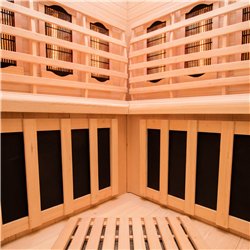 Sauna de infravermelhos de canto France Sauna Apollon Quartz para 2 pessoas