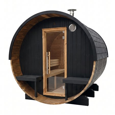 Sauna exterior a vapor Holl's Onyxia 240 Panorama Canopy Black