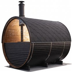 Sauna exterior de vapor Holl's Onyxia 240 Panorama Canopy Black