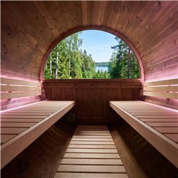 Holl's Onyxia 240 Panorama Canopy Black outdoor steam sauna