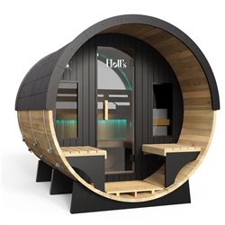 Sauna tradicional ORPHEE Lounge 240 de vapor con terraza integrada