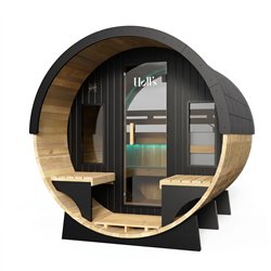 Sauna tradicional ORPHEE Lounge 240 a vapor com terraço integrado