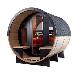 Sauna tradicional ORPHEE Lounge 240 a vapor com terraço integrado