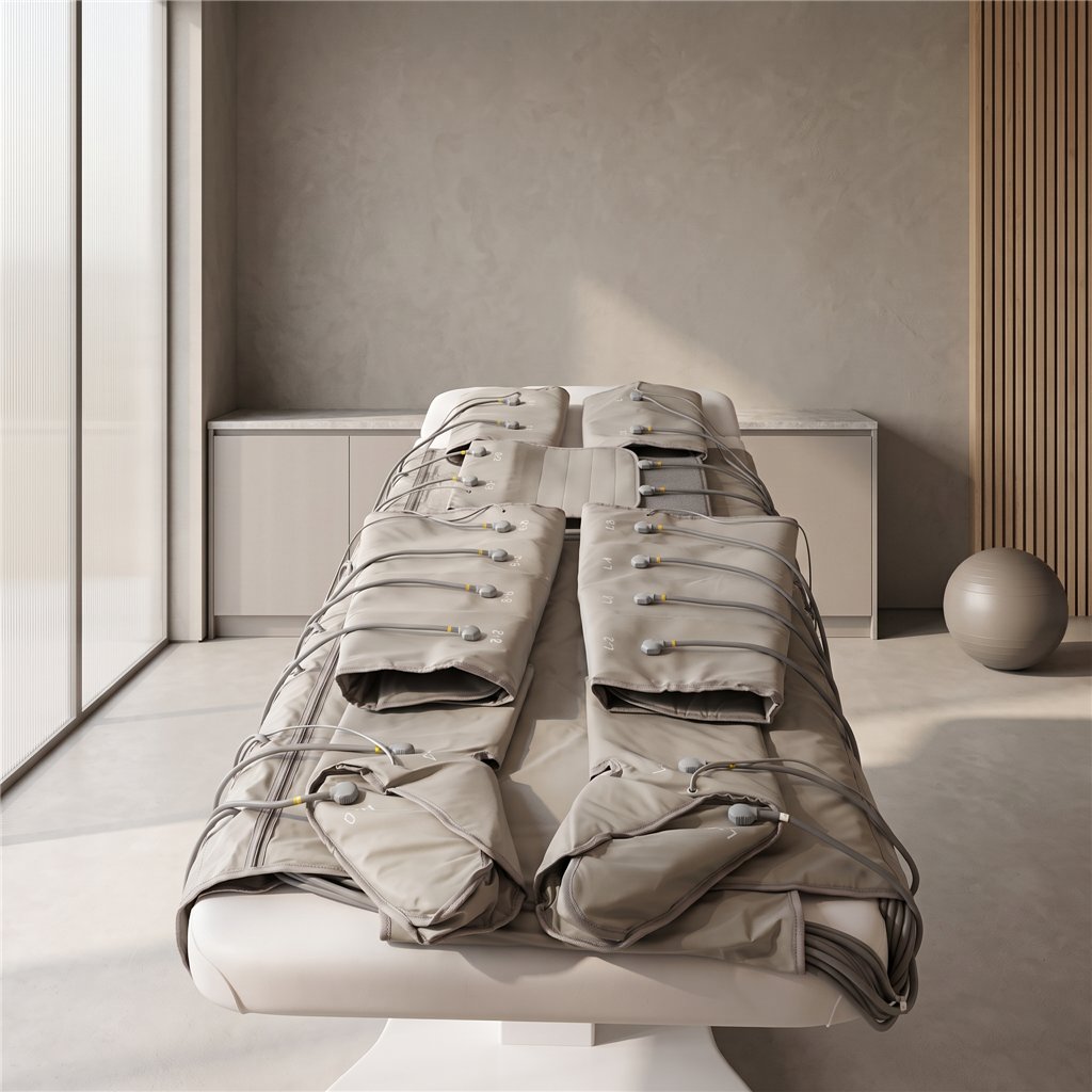 i-Medstetic Presoterapia 3 en 1 Digital Premium con Sauna y Electroestimulación