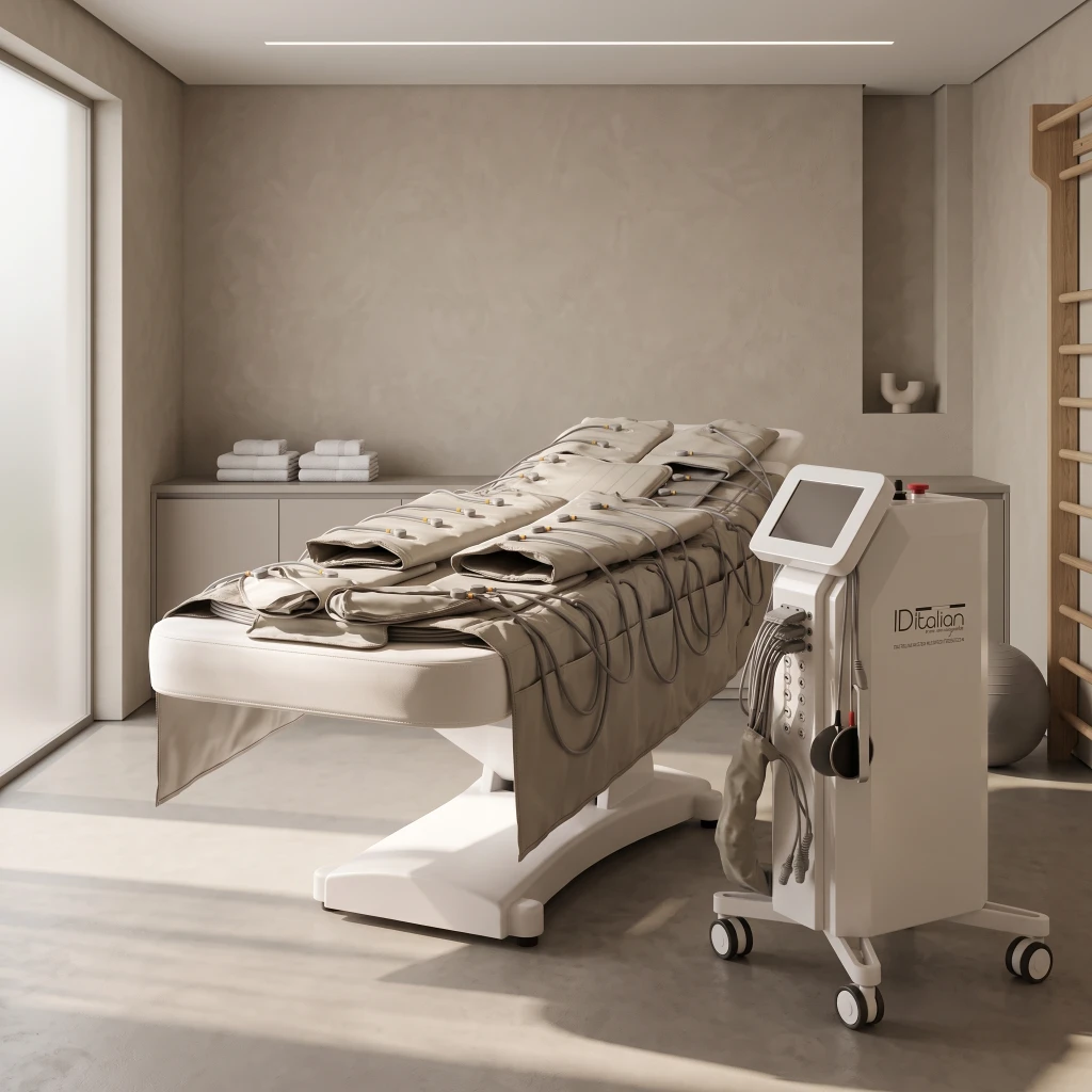 i-Medstetic Presoterapia 3 en 1 Digital Premium con Sauna y Electroestimulación