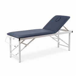 Camilla fija de fisioterapia y masaje FIX azul (base blanca)