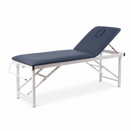Marquesa fixa de fisioterapia e massagem FIX azul (base branca)