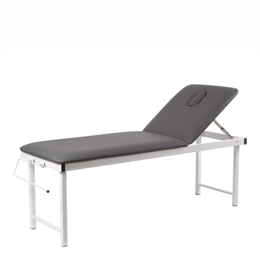 Camilla fija de fisioterapia y masaje FIX gris antracita (base blanca)