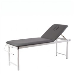 Camilla fija de fisioterapia y masaje FIX gris antracita (base blanca)