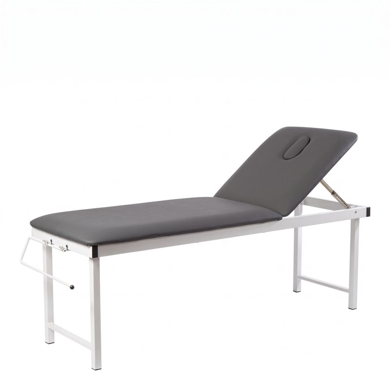 Camilla fija Coinfycare FIX gris antracita con base blanca y respaldo elevado