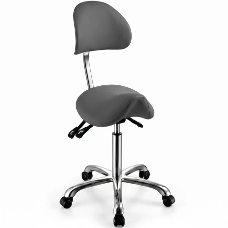 Taburete ergonómico Attrazione Gris Weelko para estética