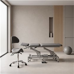 Attrazione Sgabello con rotelle ergonomico PU grigio Weelko