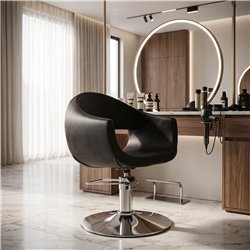 Cadeira de Corte Cabeleireiro Glam Chrome - Moderno Weelko