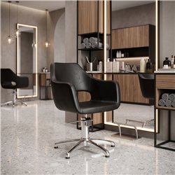 Fauteuil de coupe coiffure base mobile Weelko