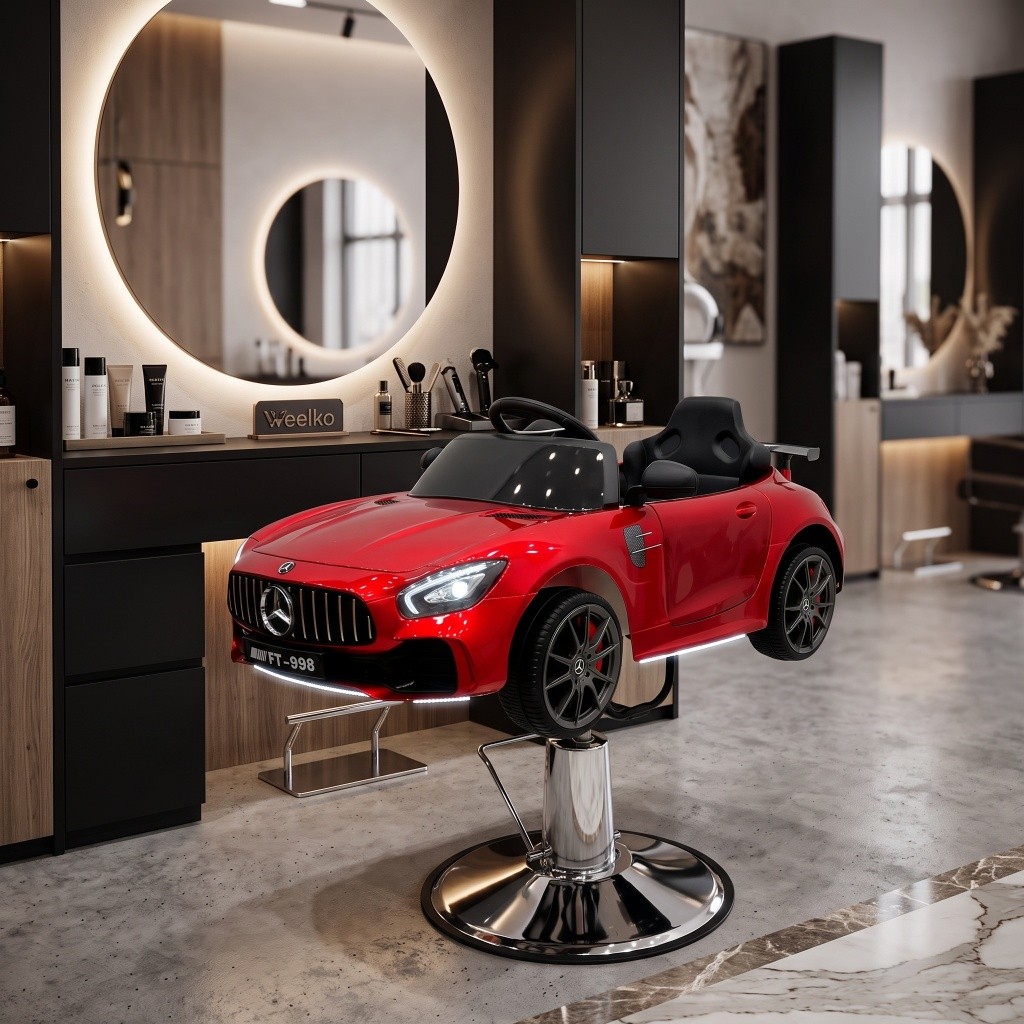 Kinder-Friseurschneidestuhl mit Lichtern und Sounds – Weelko