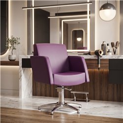 Sedia da Parrucchiere Dream - Rivestimenti personalizzabili, pompa idraulica, struttura in acciaio inox | Decovera