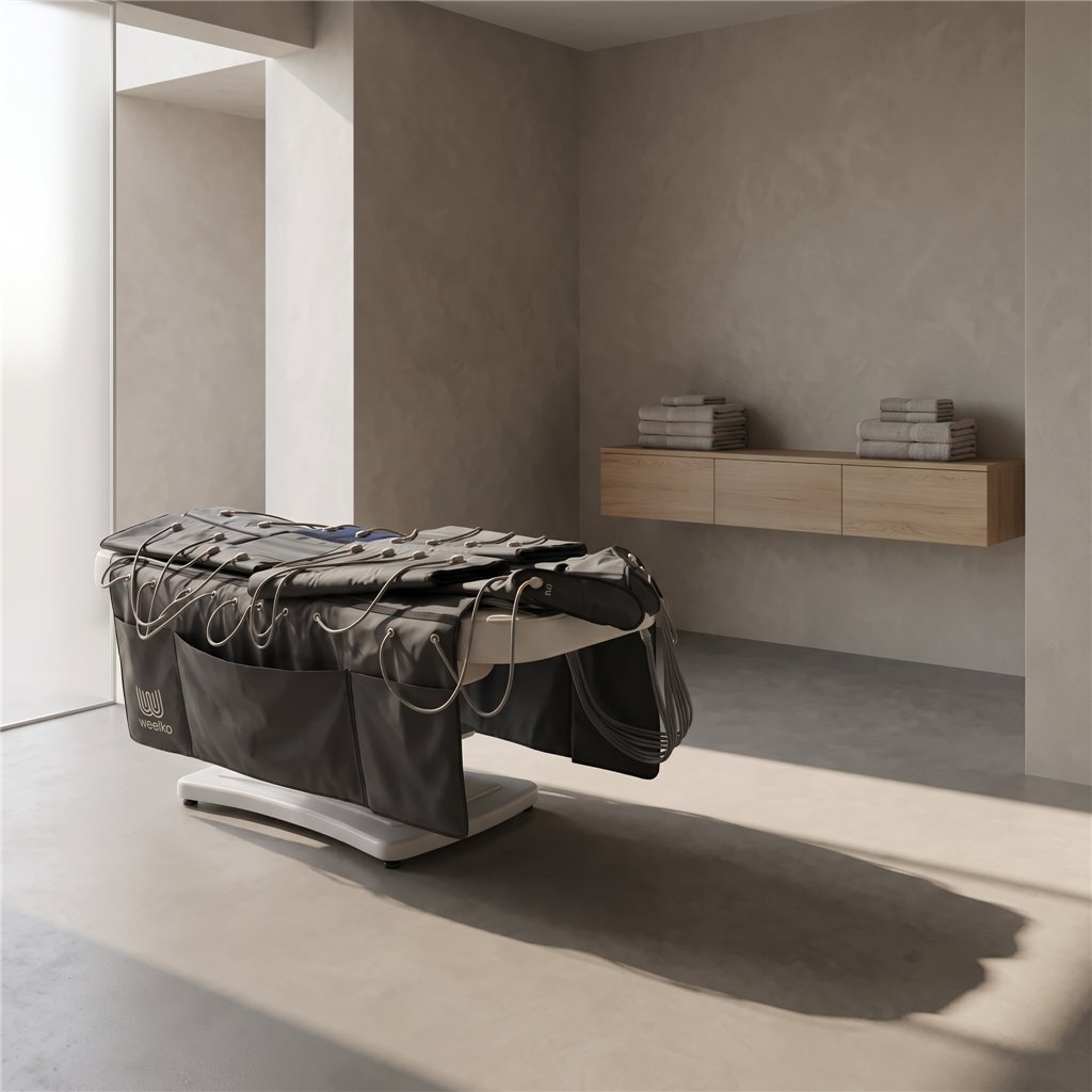 Presoterapia 3 en 1 Weelko HIGHTECH COMBI FIT WKB009 con termoterapia y electroestimulación profesional