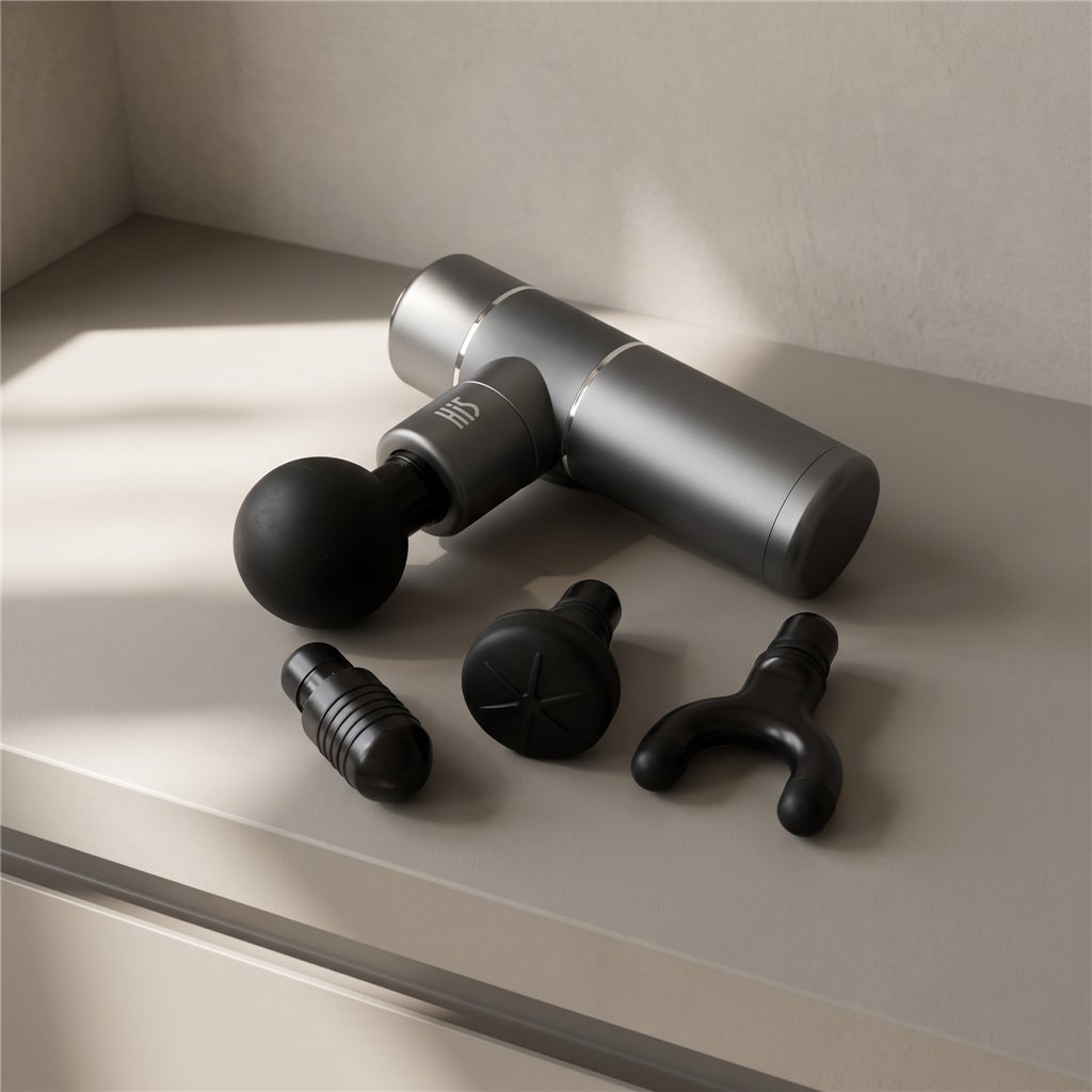 Weelko Portable Professional Massage Gun with 4 Heads and USB Charging