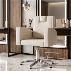 Sedia da parrucchiere Sion unisex in stile moderno con rivestimenti personalizzabili (24 tonalità) e sistema idraulico - Decover