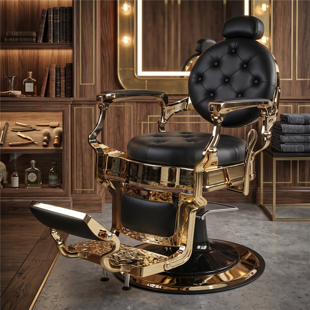Poltrona da barbiere Perfido Gold Vintage Fersan