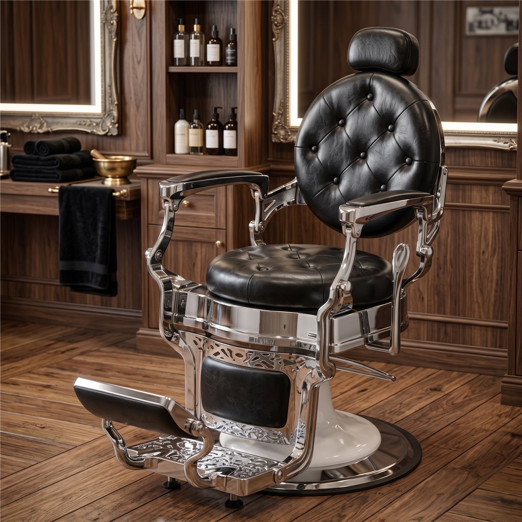 Poltrona da barbiere Perfido Chrome Vintage Fersan