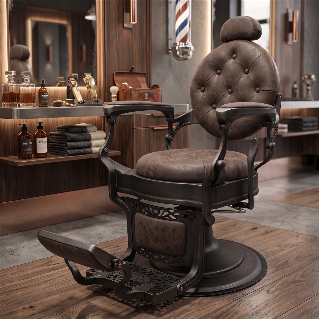 Cadeira de Barbeiro Perfido Gray - Vintage - Fersan