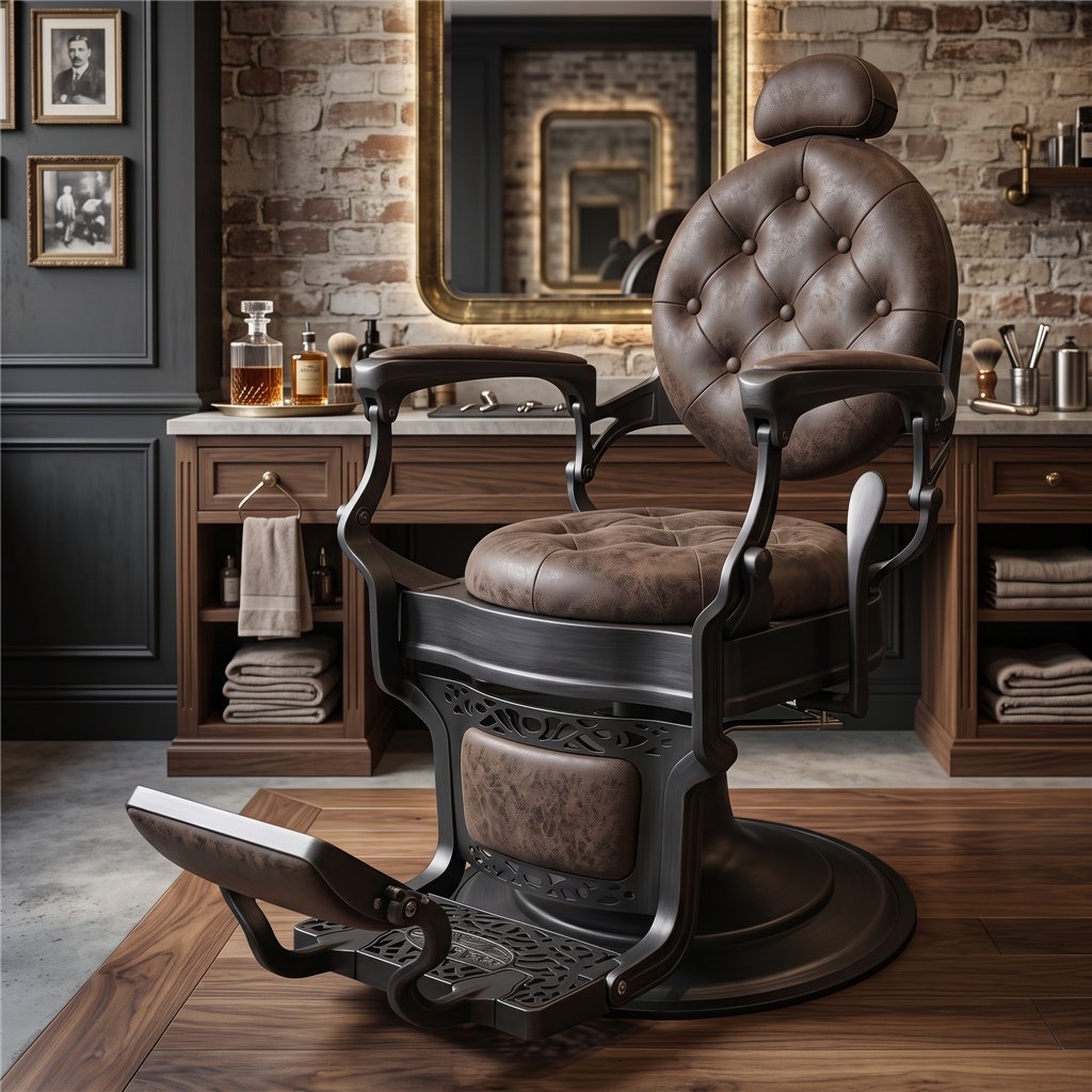 Perfido Gray Barberstuhl – Vintage – Fersan