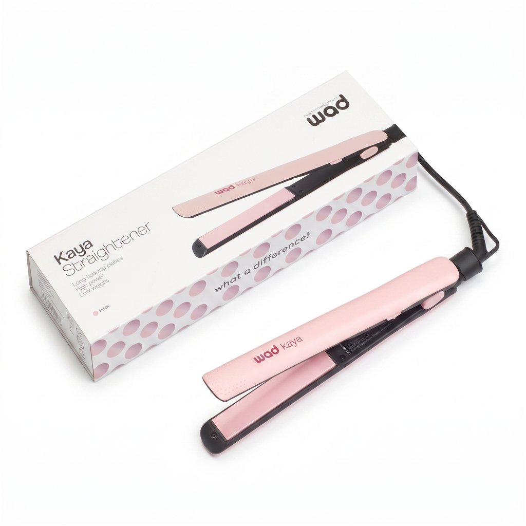 Kaya Rosa Hair Straightener, 200°C Ceramic Plates – Wad