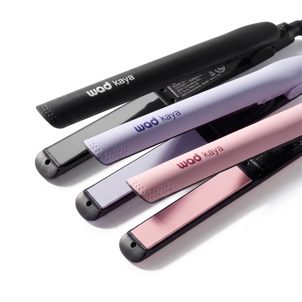Piastra per capelli Kaya Rosa ceramica 200°C per parrucchieri - Wad