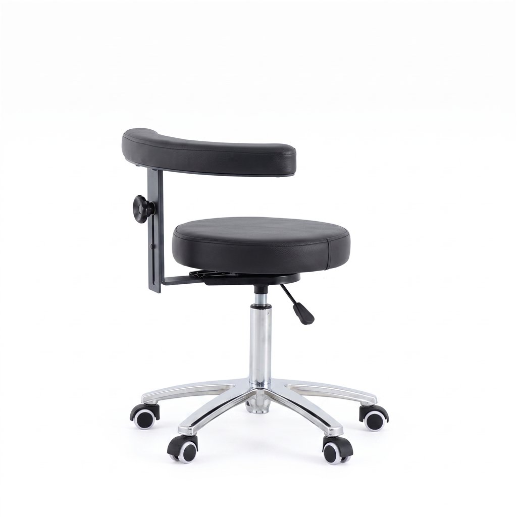 WK CORE round stool with 360° swivel armrest