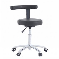 Taburete redondo WK CORE con reposabrazos giratorio 360°
